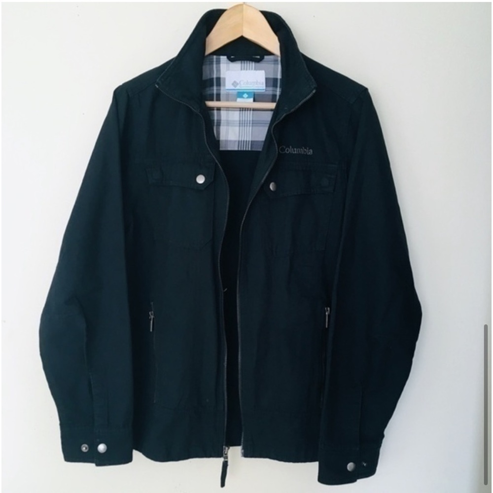 Columbia Black Cotton Jackets, Size S